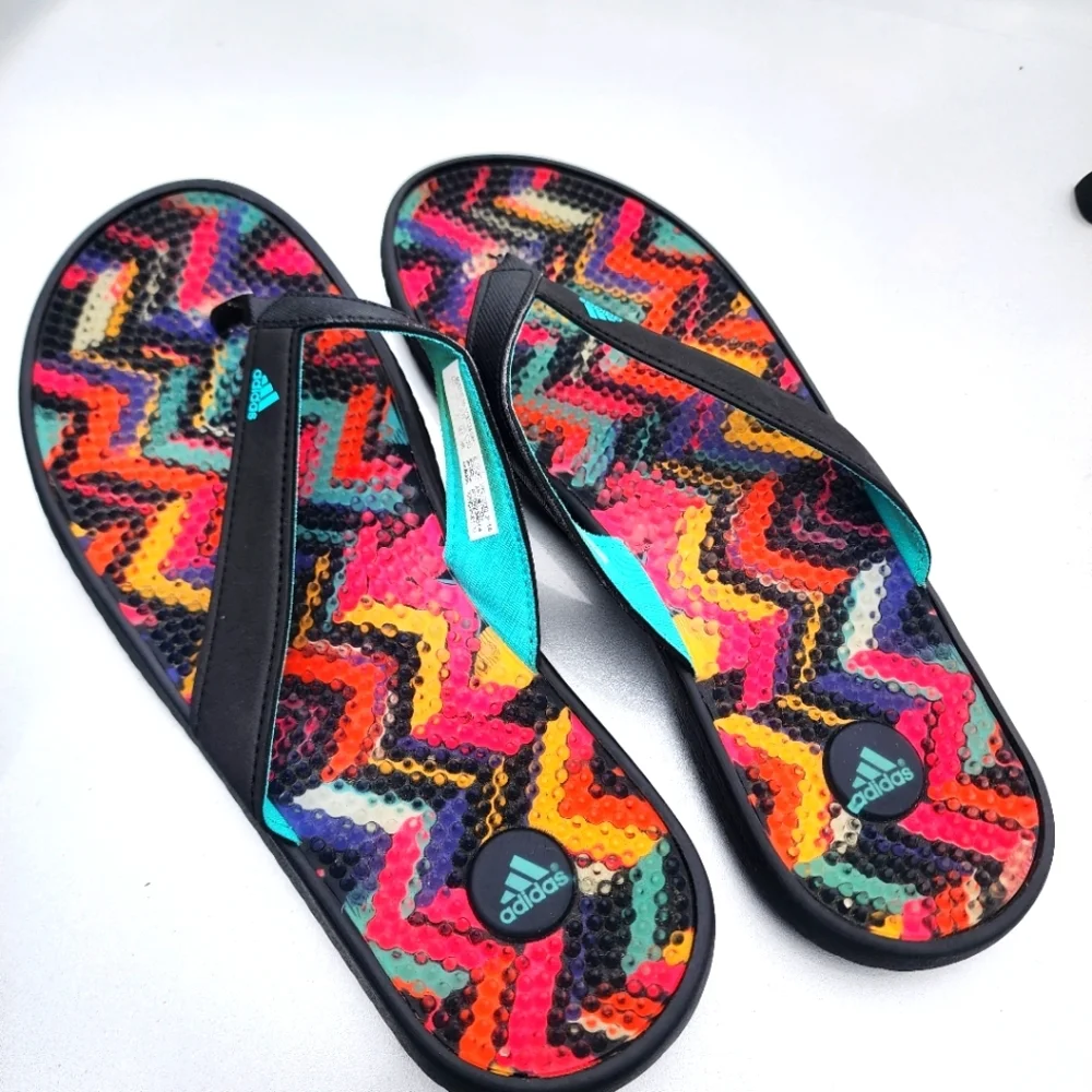 Adidas Men's Size 9 Multicolored Flip Flops M17339